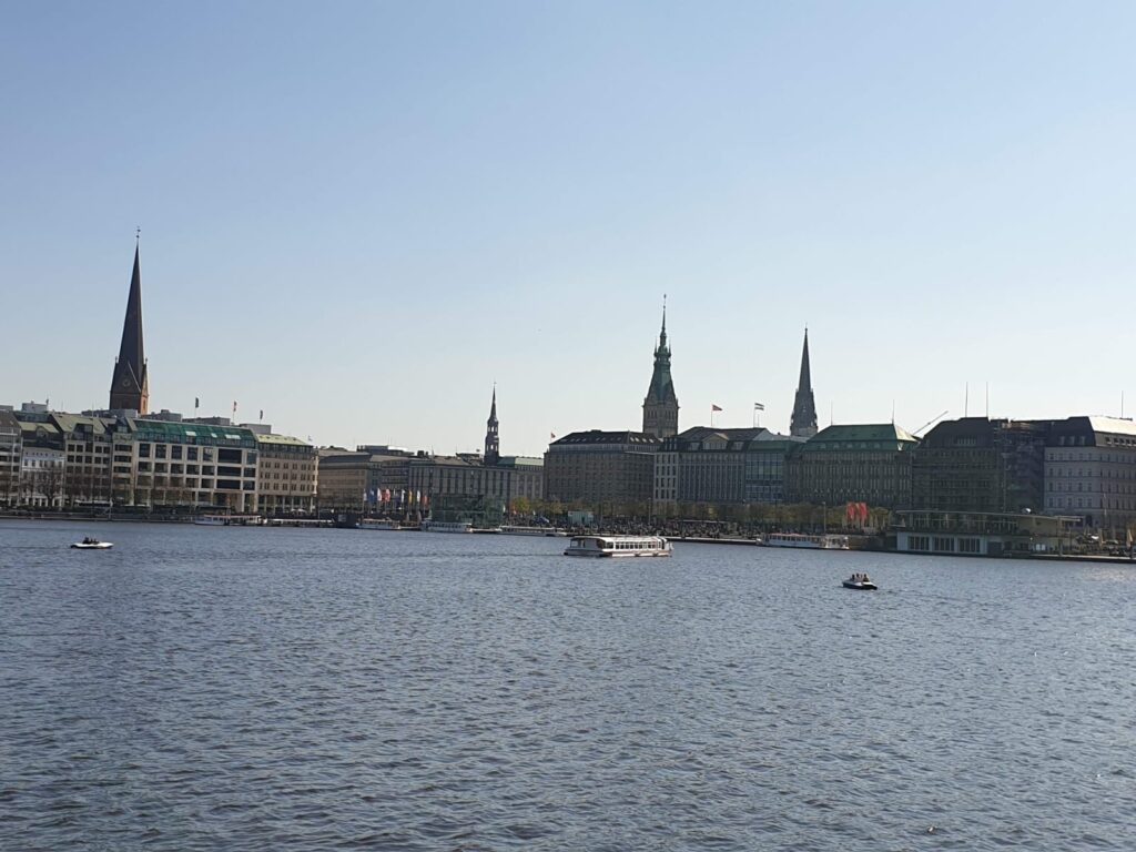 Vista do Alster em Hamburgo